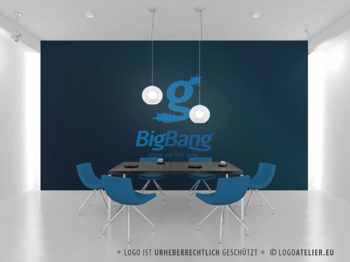Logo kaufen Buchstabe G Knall Effekt Jung Dynamisch Sterne BigBang Sensation Wow LogoShop Cooles Logo kaufen LogoAtelier