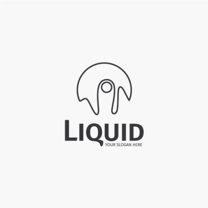 Logo kaufen Liquid Wasser Flüssig Flüssigkeit Kugel Kreis Blasen Welle Honig Zähflüssig Meer Viskos Dickflüssig 3D Logo kaufen fertiges Logo kaufen LogoShop LogoAtelier