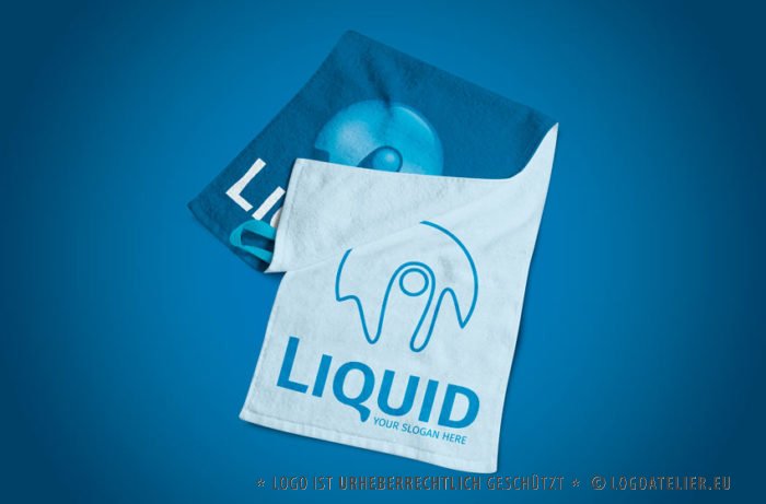 Logo kaufen Liquid Wasser Flüssig Flüssigkeit Kugel Kreis Blasen Welle Honig Zähflüssig Meer Viskos Dickflüssig 3D Logo kaufen fertiges Logo kaufen LogoShop LogoAtelier