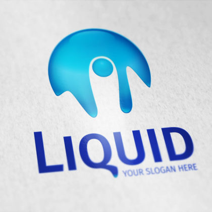 Logo kaufen Liquid Wasser Flüssig Flüssigkeit Kugel Kreis Blasen Welle Honig Zähflüssig Meer Viskos Dickflüssig 3D Logo kaufen fertiges Logo kaufen LogoShop LogoAtelier