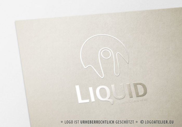 Logo kaufen Liquid Wasser Flüssig Flüssigkeit Kugel Kreis Blasen Welle Honig Zähflüssig Meer Viskos Dickflüssig 3D Logo kaufen fertiges Logo kaufen LogoShop LogoAtelier