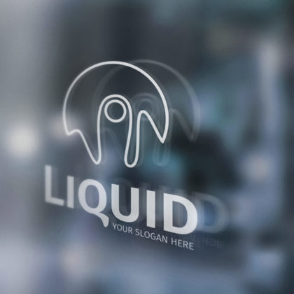 Logo kaufen Liquid Wasser Flüssig Flüssigkeit Kugel Kreis Blasen Welle Honig Zähflüssig Meer Viskos Dickflüssig 3D Logo kaufen fertiges Logo kaufen LogoShop LogoAtelier