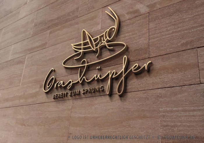 Logo Grashüpfer Insekten Beine Springen Sprung Heuschrecken Grille Kraft Bereit sein Neues wollen Cooles Logo kaufen LogoShop LogoAtelier.eu Logo Grashüpfer Insekten Beine Springen Sprung Heuschrecken Grille Kraft Bereit sein Neues wollen Cooles Logo kaufen LogoShop LogoAtelier.eu