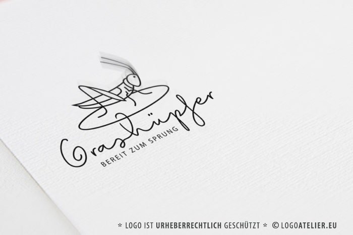 Logo Grashüpfer Insekten Beine Springen Sprung Heuschrecken Grille Kraft Bereit sein Neues wollen Cooles Logo kaufen LogoShop LogoAtelier.eu Logo Grashüpfer Insekten Beine Springen Sprung Heuschrecken Grille Kraft Bereit sein Neues wollen Cooles Logo kaufen LogoShop LogoAtelier.eu