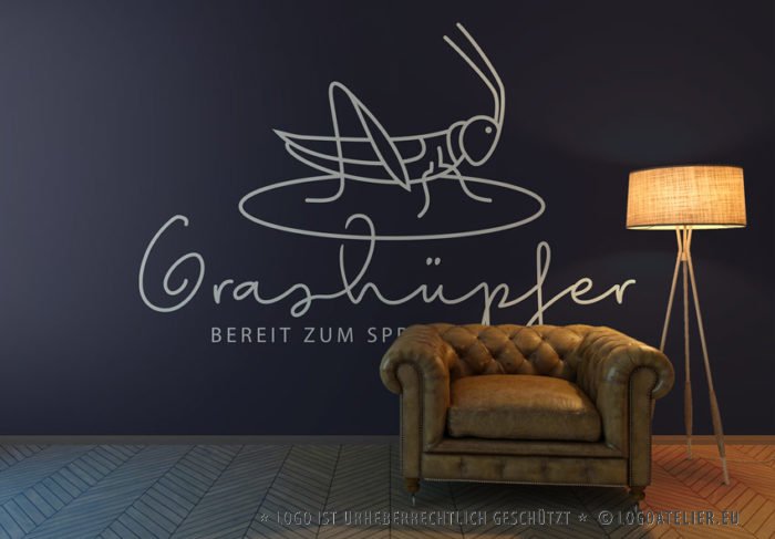 Logo Grashüpfer Insekten Beine Springen Sprung Heuschrecken Grille Kraft Bereit sein Neues wollen Cooles Logo kaufen LogoShop LogoAtelier.eu Logo Grashüpfer Insekten Beine Springen Sprung Heuschrecken Grille Kraft Bereit sein Neues wollen Cooles Logo kaufen LogoShop LogoAtelier.eu