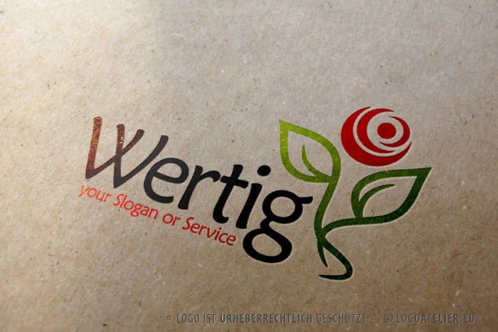 Natur Logo Hochwertiges Logo kaufen Exklusives Logo kaufen Pflanzen Blumen Simple Umweltschutz Wachstum Vegan Sinnvolles Logo LogoShop LogoAtelier.eu