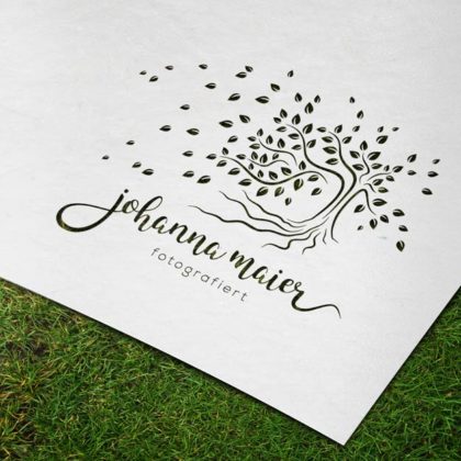 Natur Logo kaufen Baum Blatt Wurzel Wind Erholsam Beruhigend Wohltuend Psychologie Fotografie Ruhe Fertige Logos kaufen LogoShop LogoAtelier.eu
