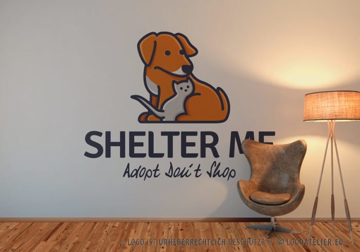 Logo Hund Katze Tierschutz EXKLUSIVES Logo kaufen Fertiges Logo kaufen LogoShop LogoAtelier Vereinslogo Verein Gemeinschaft