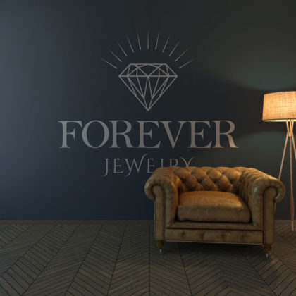 Diamant Logo Schmuck Juwelier Edel Perle Rein Reinigung Schatz Spiegelung Weiblich Glas Fertiges Logo kaufen LogoAtelier Edles Logo kaufen