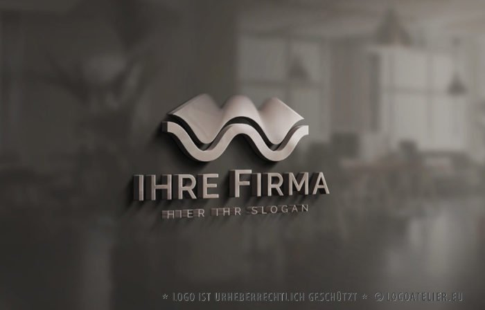 Exklusives Logo Wellen Schwingungen Kurven Bogen Schallwellen Wasserwelle Harmonie Logo kaufen Fertiges Logo kaufen LogoAtelier.eu