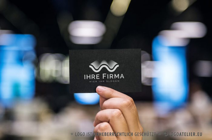 Exklusives Logo Wellen Schwingungen Kurven Bogen Schallwellen Wasserwelle Harmonie Logo kaufen Fertiges Logo kaufen LogoAtelier.eu