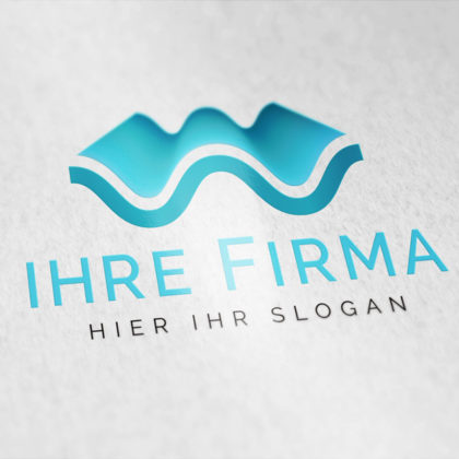 Exklusives Logo Wellen Schwingungen Kurven Bogen Schallwellen Wasserwelle Harmonie Logo kaufen Fertiges Logo kaufen LogoAtelier.eu