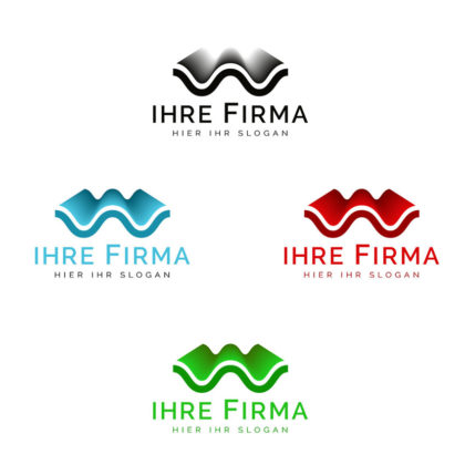 Exklusives Logo Wellen Schwingungen Kurven Bogen Schallwellen Wasserwelle Harmonie Logo kaufen Fertiges Logo kaufen LogoAtelier.eu