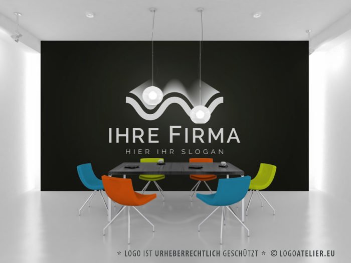 Exklusives Logo Wellen Schwingungen Kurven Bogen Schallwellen Wasserwelle Harmonie Logo kaufen Fertiges Logo kaufen LogoAtelier.eu