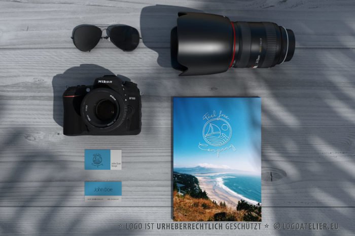 Logo Freiheit Meer Gezeichnet Freisein Urlaub Spirituelles Segeln Sport Sonne Wind Wasser Fertiges Logo kaufen EXKLUSIVES Logo kaufen LogoAtelier.eu