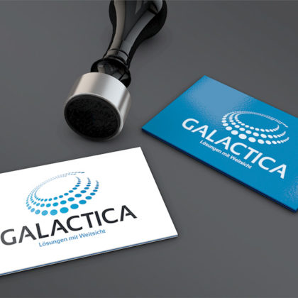 Abstraktes Logo Punkte Wirbel Bewegung Galaxie Schwebend Kuven Konzentrisch Weitblick Fertiges Logo kaufen Logoshop LogoAtelier.eu