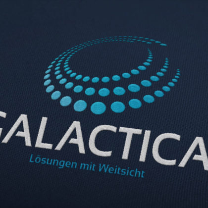 Abstraktes Logo Punkte Wirbel Bewegung Galaxie Schwebend Kuven Konzentrisch Weitblick Fertiges Logo kaufen Logoshop LogoAtelier.eu