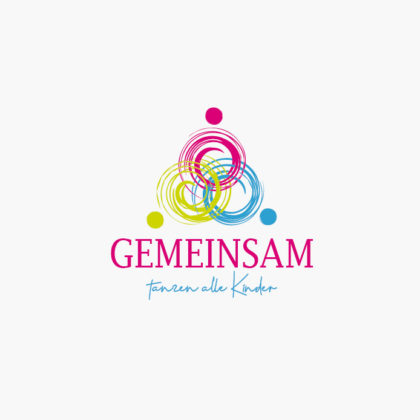 Kreatives-Logo-Menschen-Kinder-Bunt-Gemeinsam-Verschlungen-Tanzen-Farbenfroh-Freude-Spielen-Fertiges-Logo-kaufen-Buntes-Logo-kaufen-LogoShop-LogoAtelier.eu