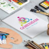 Kreatives-Logo-Menschen-Kinder-Bunt-Gemeinsam-Verschlungen-Tanzen-Farbenfroh-Freude-Spielen-Fertiges-Logo-kaufen-Buntes-Logo-kaufen-LogoShop-LogoAtelier.eu