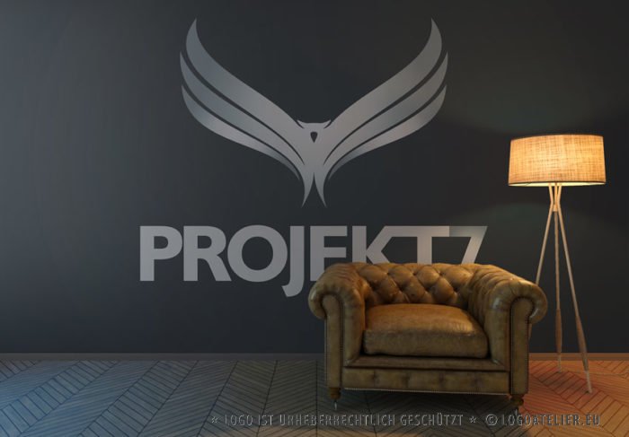 Logo Adler Technik Weitblick Erfahrung Logik Fähigkeiten Intelligenz Scharfsinn Wissen Fliegen Flügel Mut Kraft Weisheit Erkenntnis Fertiges Logo kaufen LogoShop LogoAtelier.eu