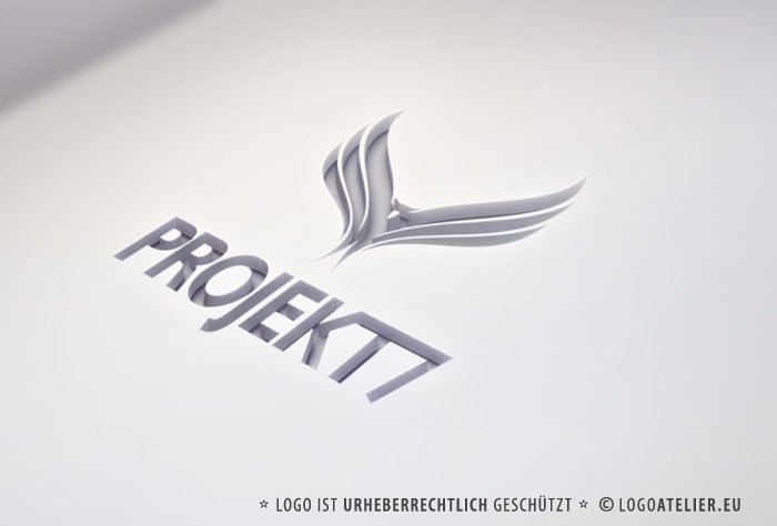 Logo Adler Technik Weitblick Erfahrung Logik Fähigkeiten Intelligenz Scharfsinn Wissen Fliegen Flügel Mut Kraft Weisheit Erkenntnis Fertiges Logo kaufen LogoShop LogoAtelier.eu