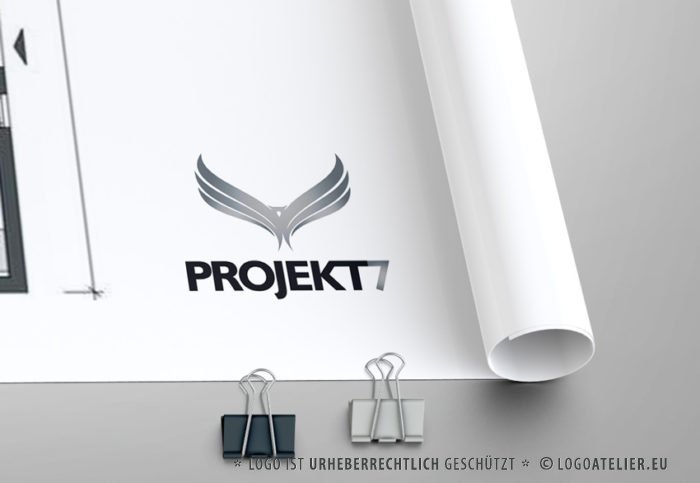 Logo Adler Technik Weitblick Erfahrung Logik Fähigkeiten Intelligenz Scharfsinn Wissen Fliegen Flügel Mut Kraft Weisheit Erkenntnis Fertiges Logo kaufen LogoShop LogoAtelier.eu