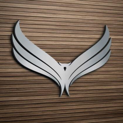 Logo Adler Technik Weitblick Erfahrung Logik Fähigkeiten Intelligenz Scharfsinn Wissen Fliegen Flügel Mut Kraft Weisheit Erkenntnis Fertiges Logo kaufen LogoShop LogoAtelier.eu