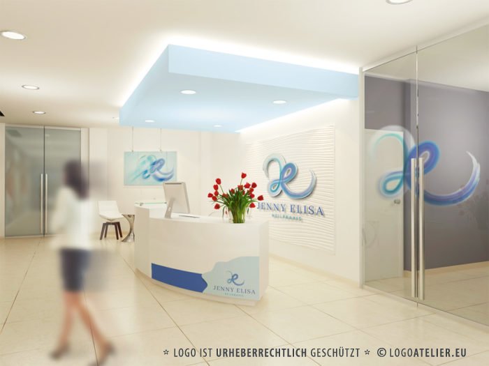 Buchstaben Logo H oder J und E Spriituelles Logo kaufen Handgemachtes Logo Handgezeichnet Sanft Heilung Heilpraxis Exklusives Logo kaufen Einzigartig Beruhigend LogoShop LogoAtelier.eu