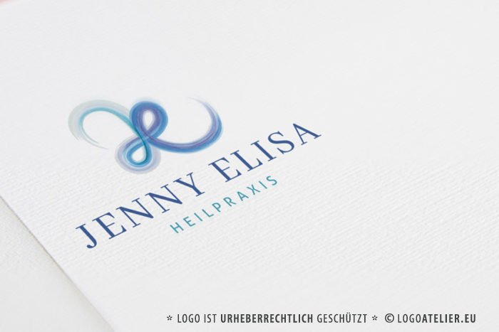 Buchstaben Logo H oder J und E Spriituelles Logo kaufen Handgemachtes Logo Handgezeichnet Sanft Heilung Heilpraxis Exklusives Logo kaufen Einzigartig Beruhigend LogoShop LogoAtelier.eu