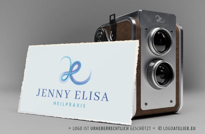 Buchstaben Logo H oder J und E Spriituelles Logo kaufen Handgemachtes Logo Handgezeichnet Sanft Heilung Heilpraxis Exklusives Logo kaufen Einzigartig Beruhigend LogoShop LogoAtelier.eu