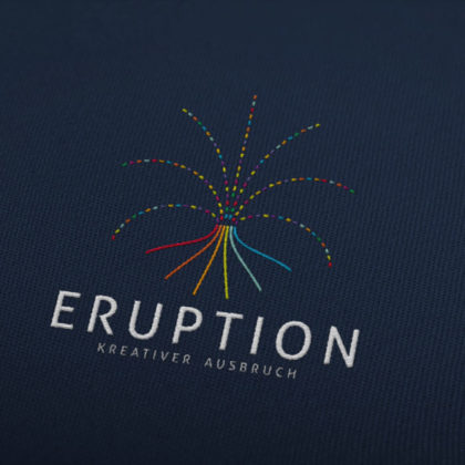 Kreatives Logo kaufen buntes Logo Kraft Power Natur Vulkan Logo Vielfalt Von Innen nach Außen Zeigen fertiges Firmenlogo kaufen LogoShop LogoAtelier.eu