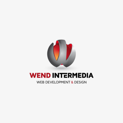 Logo 3D Buchstabe W Rot Feuer Ball Kraft LogoShop Fertiges Logo kaufen LogoAtelier.eu