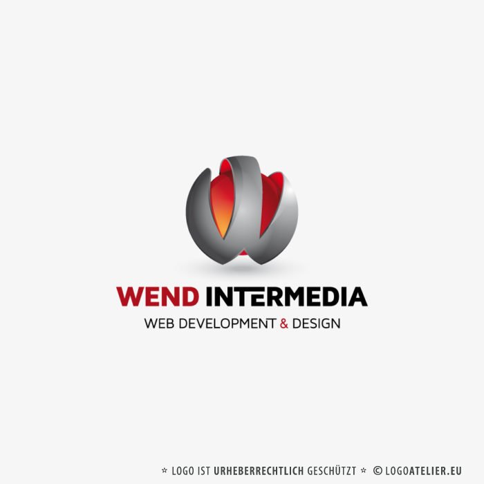 Logo 3D Buchstabe W Rot Feuer Ball Kraft LogoShop Fertiges Logo kaufen LogoAtelier.eu Logo 3D Buchstabe W Rot Feuer Ball Kraft LogoShop Fertiges Logo kaufen LogoAtelier.eu