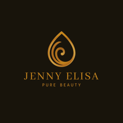 Logo Beauty Spa Spirituelles Logo kaufen Esoterik Golden Simples Logo Blatt Sanft Heilung Heilpraxis Pures Logo Exklusives Logo kaufen Beruhigend LogoShop LogoAtelier.eu