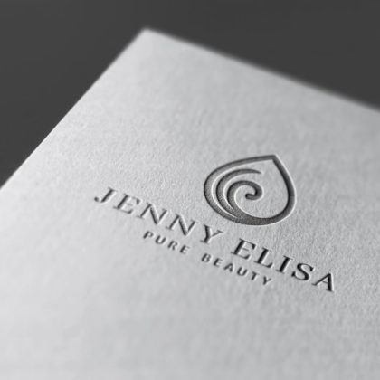 Logo Beauty Spa Spirituelles Logo kaufen Esoterik Golden Simples Logo Blatt Sanft Heilung Heilpraxis Pures Logo Exklusives Logo kaufen Beruhigend LogoShop LogoAtelier.eu