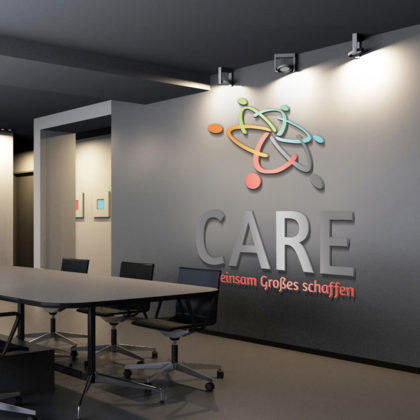 Logo soziales Engagement Menschen helfen Menschen Hilfe Kinder Pensionisten Pflege Tanzen Bewegen Gemeinsam Menschen für Menschen LogoAtelier fertige Logos kaufen LogoAtelier.eu