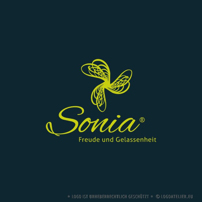 Natur Logo Freude Gelassenheit Spirituelles Logo Leichtes Logo Windrad Windmühle Natur Kraft Bewegung Insekten Flügel Frei Fertiges Logo kaufen LogoShop LogoAtelier.eu