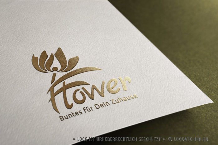 Pflanzen Logo kaufen Grünes Logo Blumen Dekoration Urlaub Florales Florist Südsee Blüte Schönheit Logo mit Blumen Vektor Logo kaufen Dekoration Elegantes Logo kauten LogoShop LogoAtelier.eu