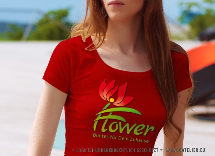 Pflanzen Logo kaufen Grünes Logo Blumen Dekoration Urlaub Florales Florist Südsee Blüte Schönheit Logo mit Blumen Vektor Logo kaufen Dekoration Elegantes Logo kauten LogoShop LogoAtelier.eu