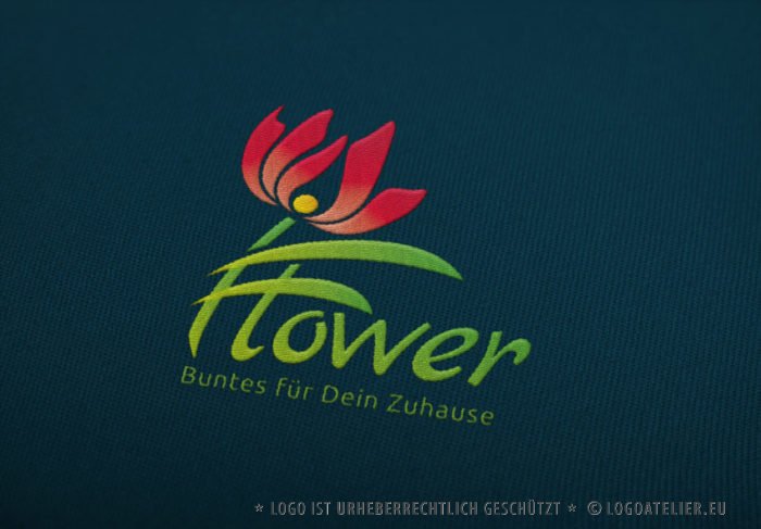 Pflanzen Logo kaufen Grünes Logo Blumen Dekoration Urlaub Florales Florist Südsee Blüte Schönheit Logo mit Blumen Vektor Logo kaufen Dekoration Elegantes Logo kauten LogoShop LogoAtelier.eu