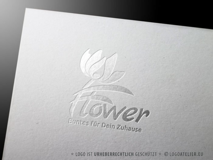 Pflanzen Logo kaufen Grünes Logo Blumen Dekoration Urlaub Florales Florist Südsee Blüte Schönheit Logo mit Blumen Vektor Logo kaufen Dekoration Elegantes Logo kauten LogoShop LogoAtelier.eu