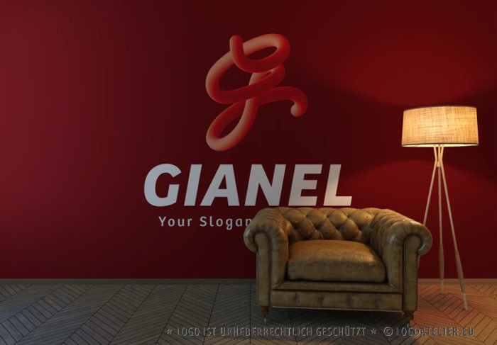 3D-Logo-Buchstaben-Logo-G-3D-Logo-Biegsam-Dynamisch-Rotes-Logo-Wurm-Verwickeln-Effektvolles-Logo-kaufen-LogoSho-LogoAtelier.eu