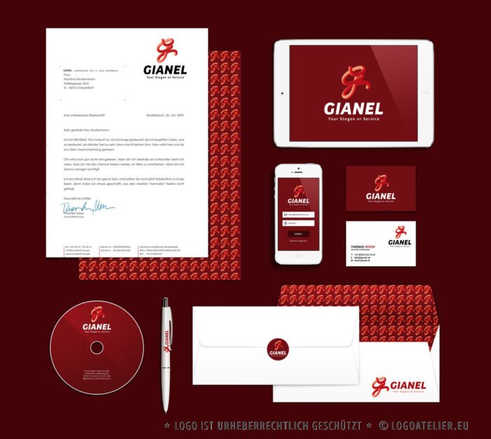 3D-Logo-Buchstaben-Logo-G-3D-Logo-Biegsam-Dynamisch-Rotes-Logo-Wurm-Verwickeln-Effektvolles-Logo-kaufen-LogoSho-LogoAtelier.eu