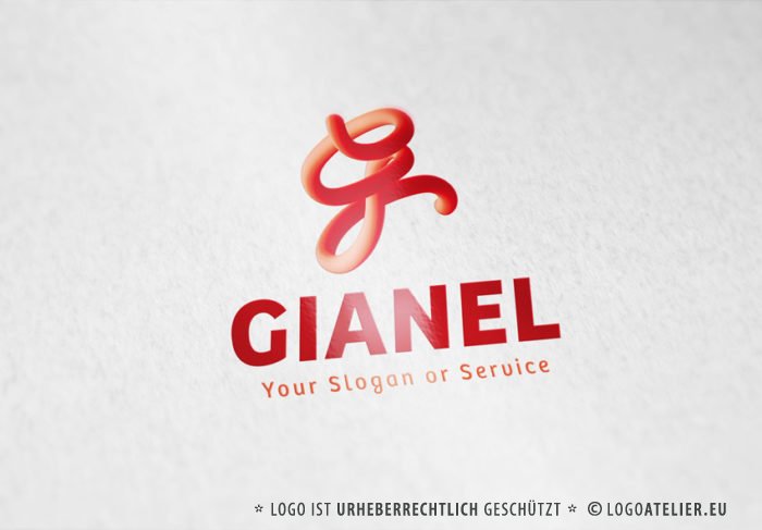 3D-Logo-Buchstaben-Logo-G-3D-Logo-Biegsam-Dynamisch-Rotes-Logo-Wurm-Verwickeln-Effektvolles-Logo-kaufen-LogoSho-LogoAtelier.eu