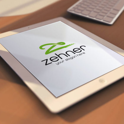 Buchstabe Z Logo Ausgefranstes Logo 3D Logo Grünes Logo Individuelles Logo kaufen LogoShop LogoAtelier.eu