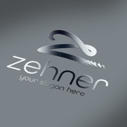 Buchstabe Z Logo Ausgefranstes Logo 3D Logo Grünes Logo Individuelles Logo kaufen LogoShop LogoAtelier.eu