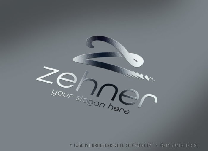 Buchstabe Z Logo Ausgefranstes Logo 3D Logo Grünes Logo Individuelles Logo kaufen LogoShop LogoAtelier.eu