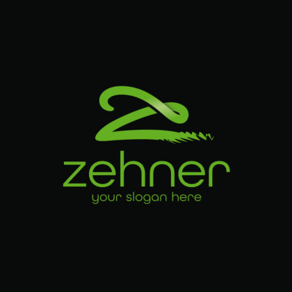 Buchstabe Z Logo Ausgefranstes Logo 3D Logo Grünes Logo Individuelles Logo kaufen LogoShop LogoAtelier.eu