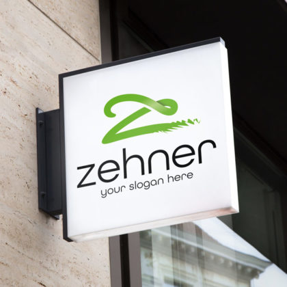 Buchstabe Z Logo Ausgefranstes Logo 3D Logo Grünes Logo Individuelles Logo kaufen LogoShop LogoAtelier.eu