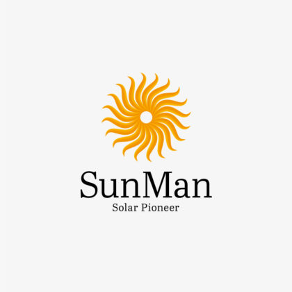 Exklusives Logo Sonne Solar Pionier Warm Energie Kraft Spirituelles Logo Schönes Logo kaufen Angenehmes Logo LogoShop LogoAtelier.eu